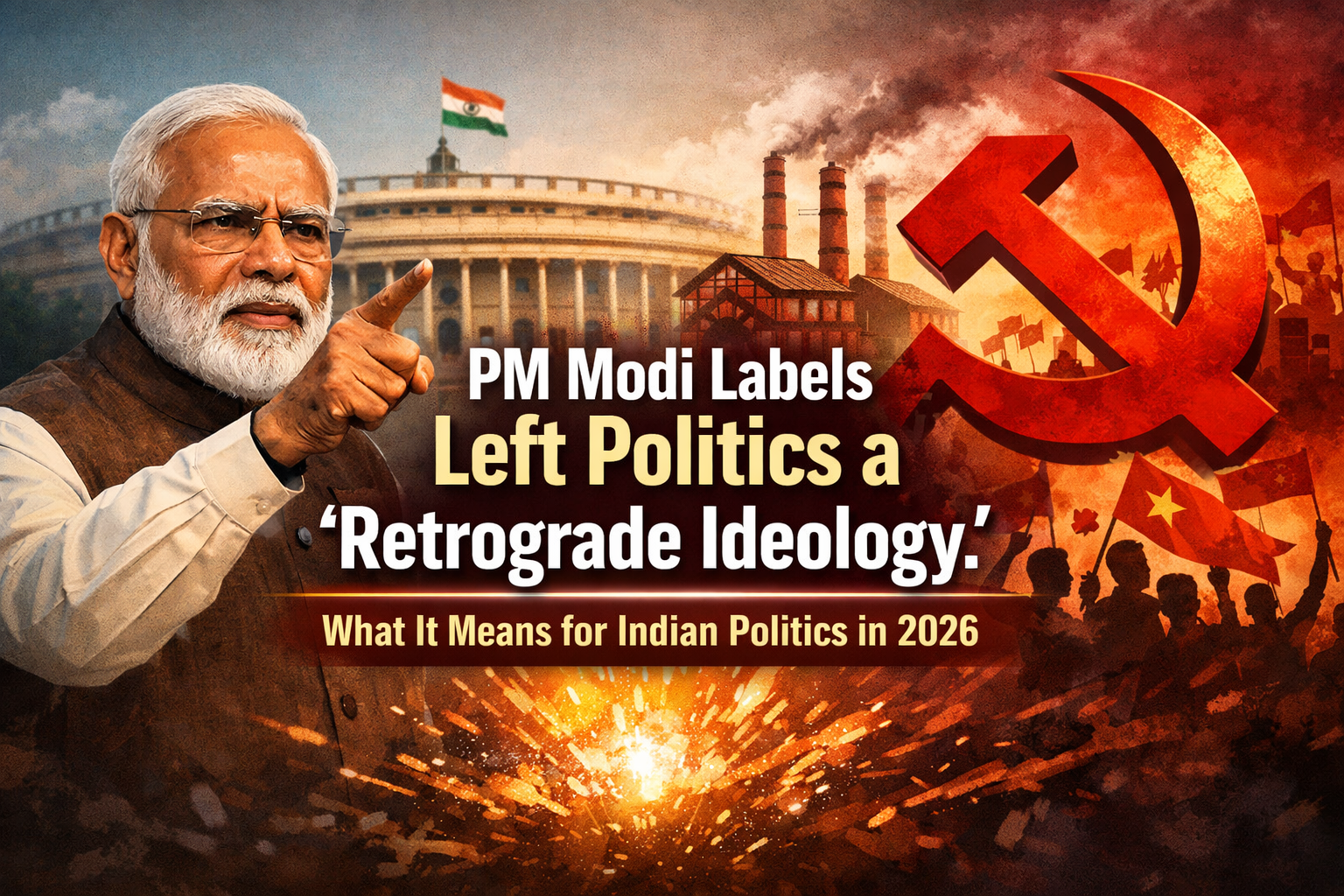 PM Modi Labels Left Politics a ‘Retrograde Ideology’: What It Means for Indian Politics in 2026
